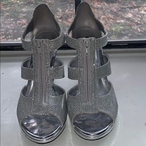 Silver Sparkly Heels